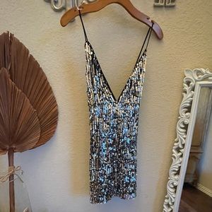 Black and silver dress